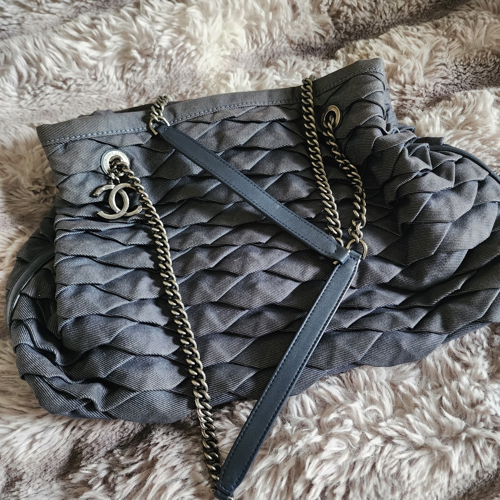 Chanel Shopping Tote Scale Design Denim